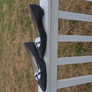 Brand New Talbots Charcoal Gray Suede Mary Jane Flats 8M